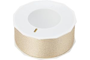 PRÄSENT 1744020, Nastro decorativo per regali, Accessori per la decorazione e l'artigianato, Oro, 40 mm x 20 m