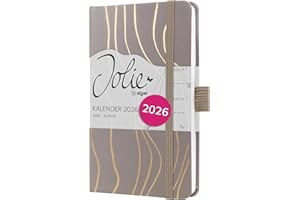 ‎SIGEL SIGEL J6350 Wochenkalender 2026 ca. A6, braun, Hardcover, Gummiband, Stiftschlaufe, Einstecktasche, 174 Seiten, vegan, Buchkalender, Terminplaner Taschenkalender Jolie