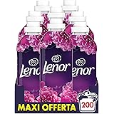 Lenor Ammorbidente Lavatrice Concentrato, 200 Lavaggi (8X25), Ametista Rosa E Note Di Muschio, Freschezza Di Lunga Durata E M