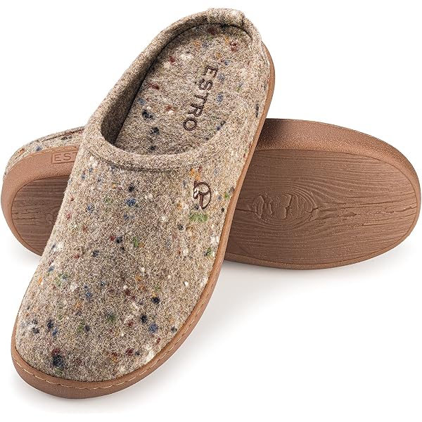 Andres Machado Chaussons pour homme et femme pour l´hiver - Slippers - AM001 - Tissu et doublure en feutre - Semelle de marche en caoutchouc - Bleu Marine, EU 42 dès 44,90 € - sur