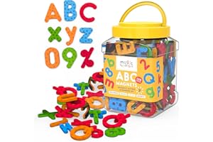 Magic Scholars Magnetbuchstaben – Magnetbuchstaben für Kinder – Magnetbuchstaben und Zahlen – Magnet ABC Set mit 130 Teilen - Buchstaben Magnete Kinder - Buchstaben Magnete zum Englisch Lernen