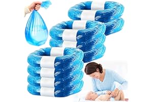 Haokelai Windeleimer Nachfüllkassetten, 9 Stück Nachfüllbeutel für Katzenstreu Nachfüllpackungen, Dicke und Geruchsdichte Windeleimer Nachfüllfolie, für Windeleimer,Katzenstreu Eimer