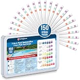 Veddelholzer 7-in-1 Pool Test Strips (150 Count) - Measure pH Value, Free Chlorine, Bromine, Total Hardness, Cyanuric Acid an