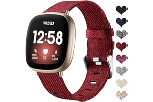 Ouwegaga Tkana bransoletka kompatybilna z Fitbit Versa 3 bransoletką/Fitbit Sense oddychająca nylonowa bransoletka zamienna kompatybilna z Fitbit Sense/Versa 3, mała duża