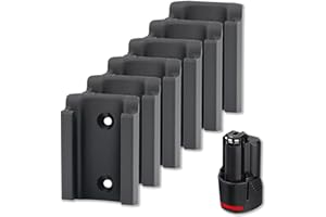 STARMAKER Lot de 6 Supports de Batterie pour Bosch 12V - Support Mural Vertical, Fixation pour Batteries GBA Pro Bleu