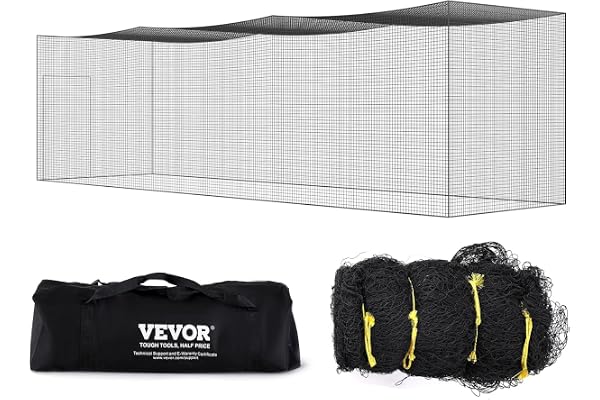 VEVOR Professionell Softboll Basebollvadd, träffar träningsnät, övning bärbar pitching burnät med dörr och bärväska, slitstarkt bifogat PE-nät, 35 fot