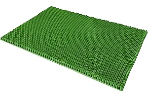 Home Tresor - Zerbino in Gomma Resistente alle Intemperie Tappeto Ingresso Antiscivolo Asciugapassi Antibatterico Antipolvere con Setole - Verde 45x75 cm