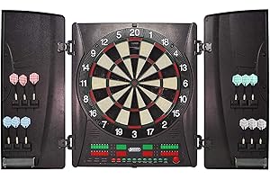 B Best Sporting Wembley Cible électrique Unisexe-Adulte, Jeu de fléchettes avec 12 flèches, 1-16 Spieler