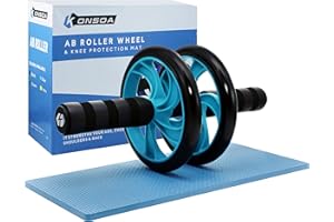 Konsoa Ruota Addominali Rotella Rullo Workout Convertibile Con Tappetino Per Esercizi Di Rollout Abs, Ab Roller Wheel Per Allenamento Di Forza Fitness Per Casa Attrezzi Palestra Multifunzione