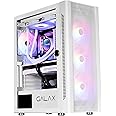 Galax (Rev-06W) ARGB White Revolution 06 ARGB White with 4 ARGB Fans Preinstalled, Mid Tower ATX Gaming Cabinet/Computer Case, Tempered Glass Side Panel, Supports ATX, M-ATX, ITX Motherboards