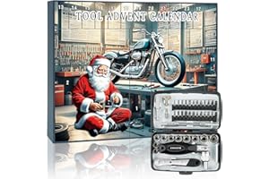 ‎MH MYLUNE HOME Werkzeug Adventskalender 2025 Männer Teenager Jungen, 24 tägiges Weihnachtsgeschenkset mit Premium-Steckschlüsseln, Schraubenschlüsseln & DIY-Zubehör 2025 für Mechaniker & Autoenthusiasten