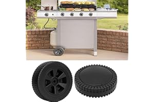 EYSBIY Parti per ruote per griglia, 2 pezzi 6 pollici / 7 pollici Ruote per griglie a gas in plastica Parti di ricambio per griglia per barbecue Kit ruota per barbecue (7 pollici)
