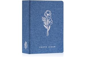 Lanpn Album Fotografico 13x18 200 con Tasche, Piccolo Biancheria Album Foto Portafoto Verticale Tascabile Tasca Blu