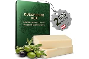 ‎LARUM SPORTS larum sports feste Duschseife Männer Pur – festes Duschgel – Seife für Haare, Körper, Gesicht – festes Shampoo – Herren Naturseife – 2x Bio Seife à 85g