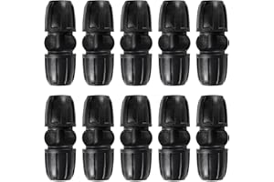 VooGenzek 10 Pezzi 8/12 mm Raccordi per Irrigazione, Adattatore a Dritto per Irrigazione a Goccia, Connettori per Irrigazione, Drip Tubing Connettori Spinati, per Prato, ​Giardin