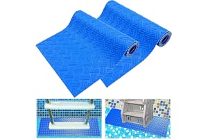 Bekeify 2 Rullar 23 × 90 cm Mats Pool Stege Halkfri Textur Pool Halkfri Textur Skyddsmatta för Trappor Golv Trappor