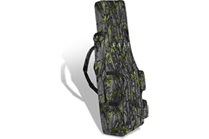 ‎NORMANI normani XXL Angelrutentasche Rutentasche mit 4 Rutenfächern für 8 Ruten - Angeltasche Kescher und Rutenhalter - Ruttenfutteral -125cm -150cm -160cm -170cm -190cm