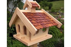 HOLZ UND GARTENTRENDS Vogelhaus-Vogelhäuser Vogelfutterhaus Vogelhäuschen aus Holz Vogelhausständer Nistkasten Schreinerarbeit in unterschiedlichen Farben erhältlich … (Vogelhaus V13)