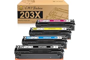 CMYBabee 203X Compatibile con HP 203X 203A CF540X CF540A Toner per HP Color Laserjet Pro M281fdw Toner per HP Pro M281fdn M254nw M254dw M280nw M281cdw M254dn (4 Pack) CF541X CF542X CF543X