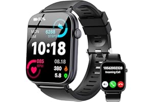 OUKITEL Reloj Inteligente Hombre Mujer,1.83" HD Smartwatch con Llamadas Bluetooth,100+ Modos Deportes,Smart Watch con Podómetro/Pulsómetro/SpO2/Monitor de Sueño,IP68 Impermeable para Android iOS