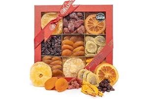 Walnut Tree – Dried Fruit Gift Box – Handpacked in the UK with Pineapple, Strawberry, Orange, Cherry, Apricot, Kiwi, Mango – Vegan, Vegetarian, Halal, Kosher, Gluten Free Diets – 650g