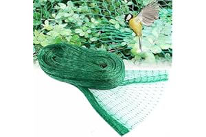 RICOFOT Filet Anti-Oiseaux pour Jardin, 6m x 10m, Maille Fine 15mm, Protection Polyéthylène Verte pour Arbres Fruitiers, Plantes et Légumes
