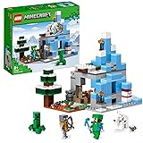 LEGO 21243 Minecraft Die Vereisten Gipfel, Set mit Steve-, Creeper- und Ziegen-Figuren, eisiges Biom und Höhle, Videospiel, S