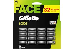 Gillette Labs rakblad för män, 16 ersättningsblad, kompatibla med alla GilletteLabs rakapparater (inklusive Heated Razor)