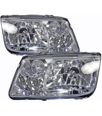 Juego De Faros Delanteros Vw New Beetle 10.98-05.05 Led Cromados