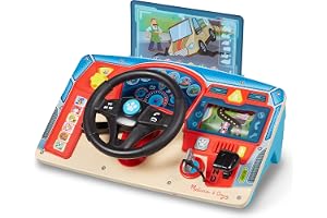 Melissa & Doug PAW Patrol räddningsuppdrag träinstrumentbräda | Rattinstrumentbräda i trä, låtsaslek, räddningsuppdrag, körle