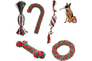 SHENGRUILI 5 StüCk Weihnachten Hundespielzeug,Spielzeug Hund Weihnachten,Hund Weihnachten Spielzeug,Spielzeug Hund Weihnachten,Kauspielzeug Hund Zuckerstange,Dog Toys Candy Canes Geeignet für Kleine Mittlere