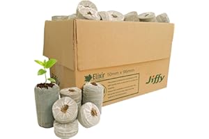 Elixir Gardens Extra Deep Jiffy 7 Peat Plug Propagation Pellets | Various Quantities Available | 50mm x 95mm | x 100