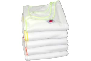 ‎BABYMAJAWELT BABYMAJAWELT Moltontücher Flanell weiß/bunt 80x80cm 5er Set Super Soft(Unisex)