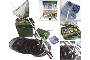 RODDARCH Complete Starter Beginners Fishing Kit Including Seat Tackle Box, Tackle, Nets, Rod & Reel