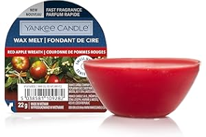 Yankee Candle Wosk topi się, wieniec z czerwonego jabłka, zapach do 8 godzin, 1 szt