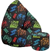 Pouf Poire DreamRoots - Velours Gamer, Remplissage Billes, Avec Sac De Protection