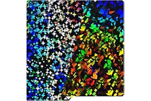 IdeaFormer Confetti PEF+Galaxy PEY Holographic Kobra S1 Build Plate 264x276mm, Rainbow PEF PEY Spring Steel Bed Plate Flexible Smooth Sheet for Anycubic Kobra S1, Kobra S1 Combo