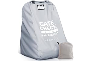 Bramble - Borsa da viaggio per seggiolino auto per il check-in al gate dell'aereo - Coprisedile auto per viaggi in aeroporto - Borsa da trasporto protettiva resistente all'acqua (grigio)
