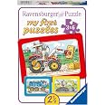 Ravensburger Kinderpuzzle 'Gute Tierfreunde' & 'Bagger' – Je 3x 6 Teile, Ab 2,5 Jahren