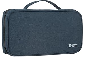 Simboom Pochette CD en Polyester 96 CD/DVD Disc Sac Sacoche Portable, Bleu