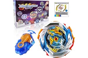 Acebwhtoy Conjuntos de Metal de Gyro, Peonza de Combate Estallido, Peonza con Lanzador para Bey Blade Burst Turbo Evolution Rise Surge Arena, Conjunto de Peonzas Juguetes