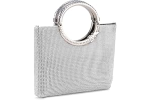 BAIGIO Bolso de Mano para Mujer Bolso de Noche de Lujo Bolso de Boda, Clutch Mujer Carteras de Mano Fiesta Ceremonia Bolso de Noche Diamantes Embrague Bandolera con Cadena