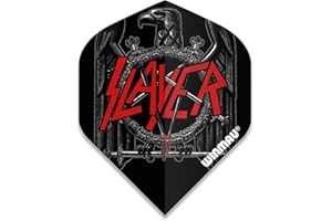 WINMAU Rock Legends Slayer Black Eagle Rhino Extra Gruesa Vuelos de Dardos - 1 Juego por Paquete (3 vuelos en Total)