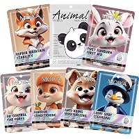 7er Set Gesichtsmasken Mit Tier-Motiven – Hydratisierend & Glättend, Für Teenager-Mädchen