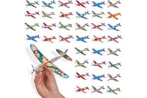 The Twiddlers 48 Paper Planes - Flying Foam Aeroplane Gliders in 12 Different Designs - Perfect Toys for Party Favours, Party Bag Fillers, Class Prizes, Christmas Party Bag, Xmas Stockings Filler Etc