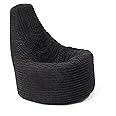 HH Home Hut Beanbag Chair Adult Jumbo Cord Seat Corduroy Fabric Indoor Gaming Chair Bean Bag Bedroom POD Bag High Back Ergonomic Design for Body Support Large Lounge Boho Decor Living Room Gamer