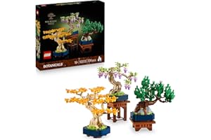 LEGO Botanicals Mini-Bonsais - Bonsai zum Bauen & Ausstellen - Kreative Deko Blumen - Ginkgo, Schwarzkiefer & Wisteria Kunstpflanzen - DIY Deko für Zuhause - Geschenk für Frauen & Männer - 10373
