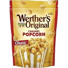 Werther's Original Caramel Popcorn, Gourmet Popcorn with a Caramel Twist, 140 g (Pack of 1)
