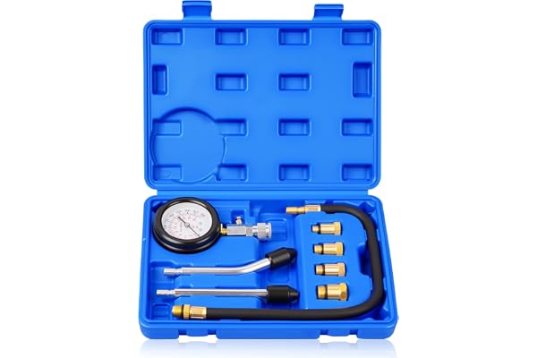 DAYUAN Testeur de Compression, Coffret de compressiomètre Set de compresseur pour Tous Moteurs Deux Kfz M10 M12 M14 M18 0-20 bar & 0-300 psi