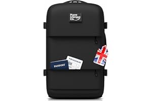 Plane & Simple Co. Award-Winning 40x20x25cm Ryanair Approved Underseat Backpack 20L with Laptop -Pocket - Free to Carry On 20L Backpack for Ryanair, Wizz Air, EasyJet & Vueling